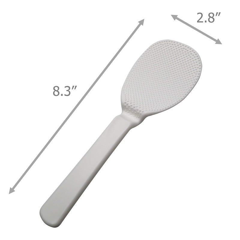 EIKS Non Stick Rice Paddle Spatula with Suction Cup Holder Rack for Rice Potato - Image 3